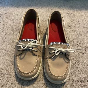 Sperry Top Sider Leather Boat shoe with anchors 11